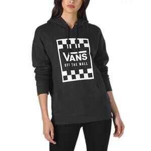 Vans Checker Board Hoodie Women’s XL Dark Gray Long Sleeve Pullover Sweatshirt